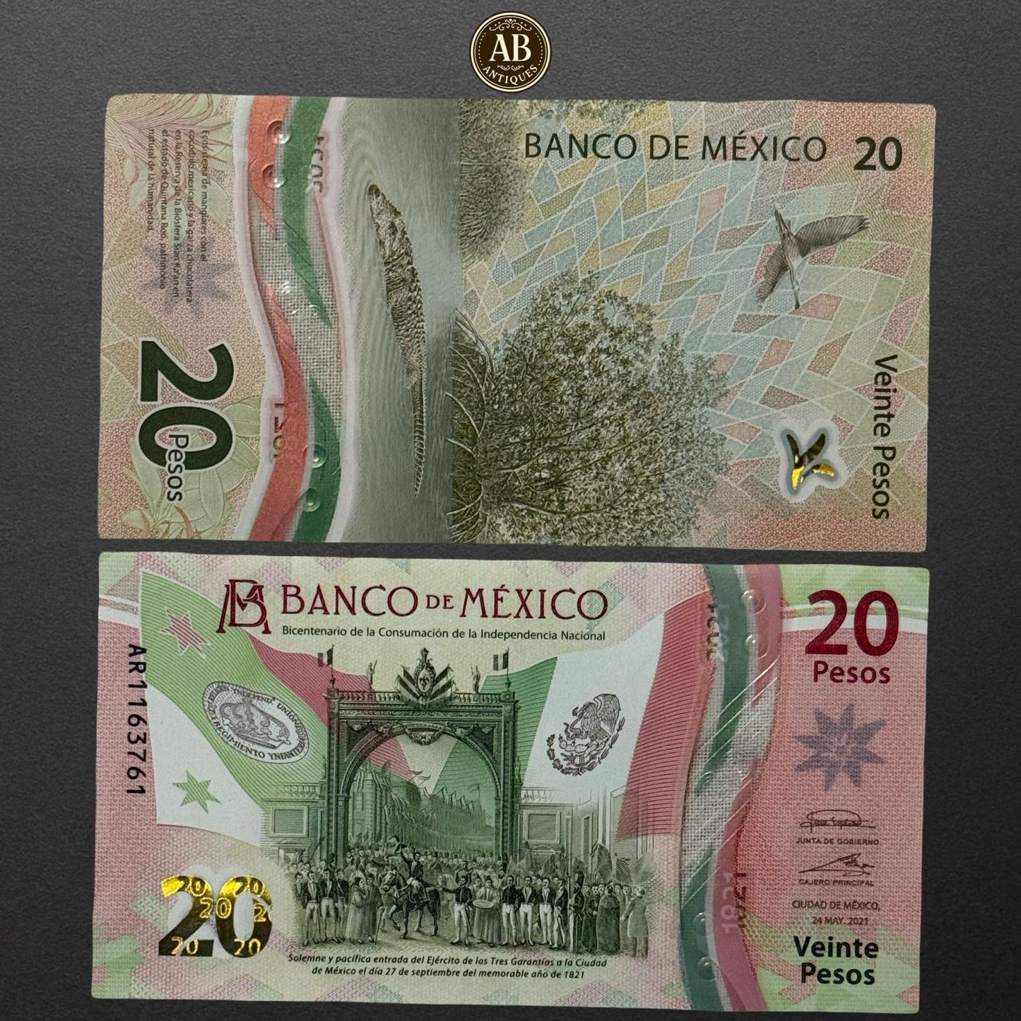 MEXICO 20 PESOS POLYMER COMM. UNC