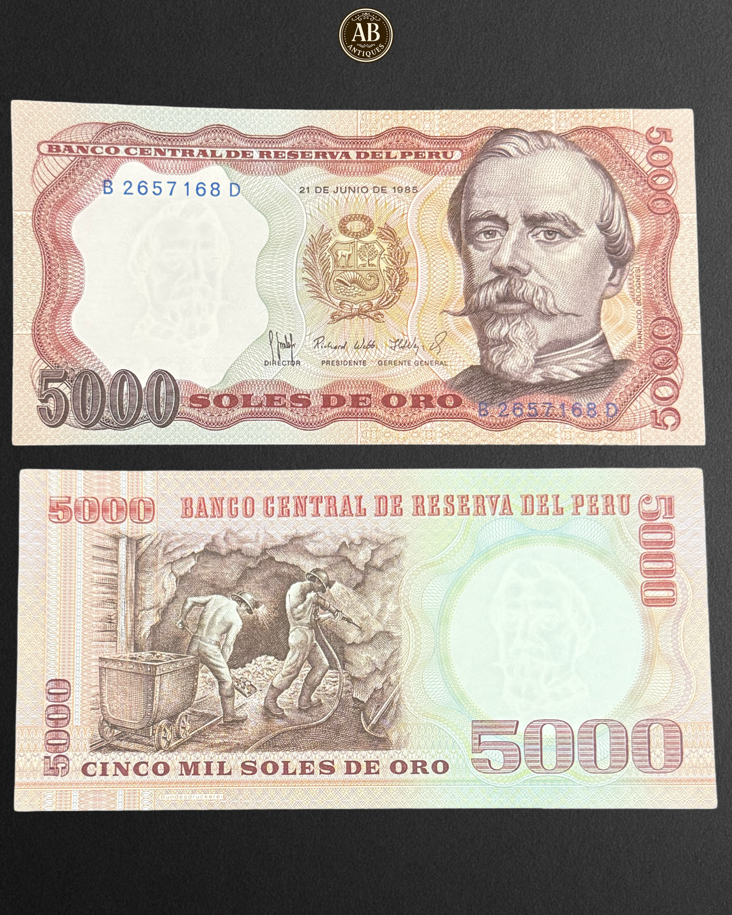 Peru – 5000 Soles de Oro Banknote (1985)