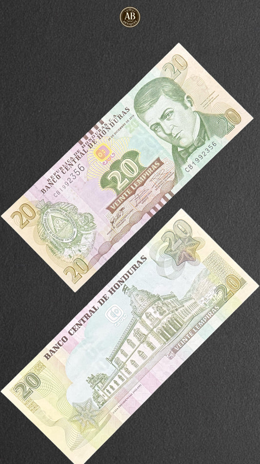Honduras – 20 Lempiras Banknote (Banco Central de Honduras)