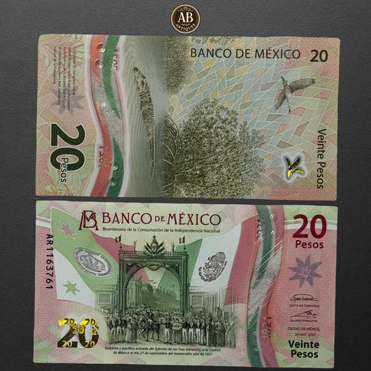 MEXICO 20 PESOS POLYMER COMM. UNC