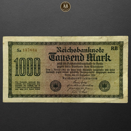 GERMANY 1000 MARK 1922 USED/CIRCULATED