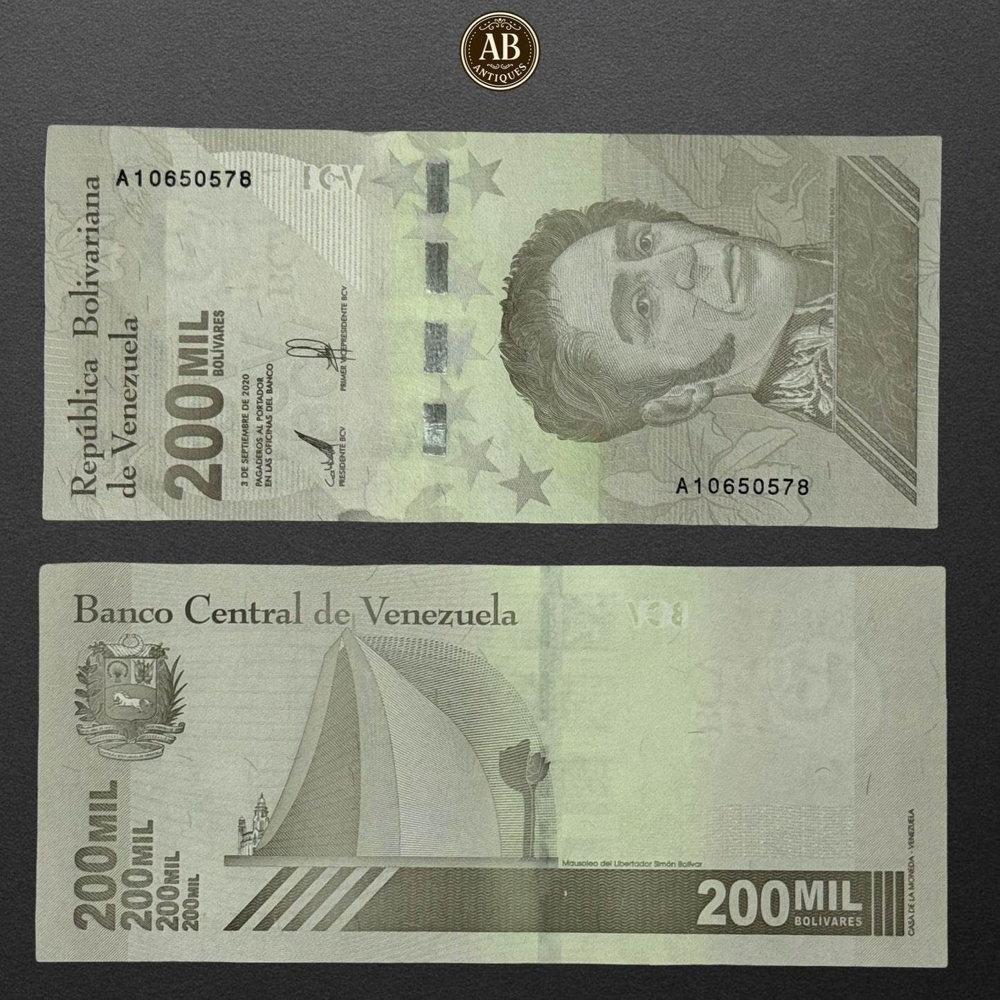 VENEZUELAN 200000 BOLIVARS 2020/2021 UNC