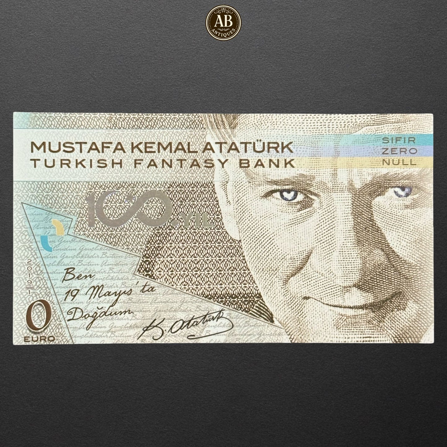 TURKISH FANTASY BANKNOTE - MUSTAFA KEMAL ATATÜRK (0) EURO