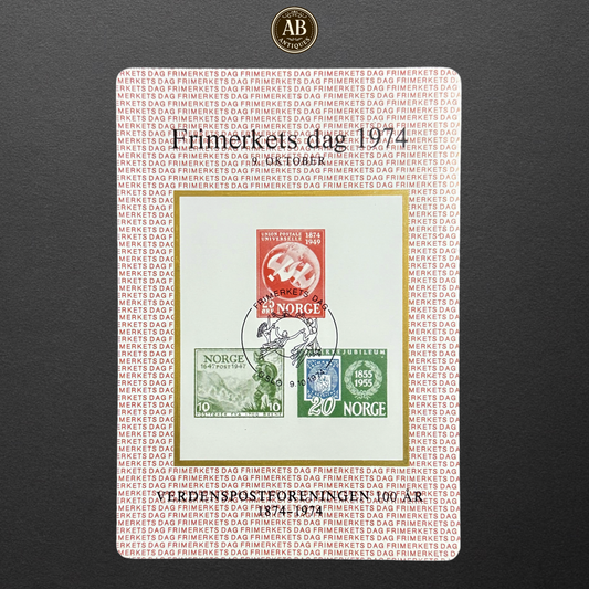 Frimerkets Dag 1974 – Norway Stamp Souvenir Sheet (MINT CONDITION)
