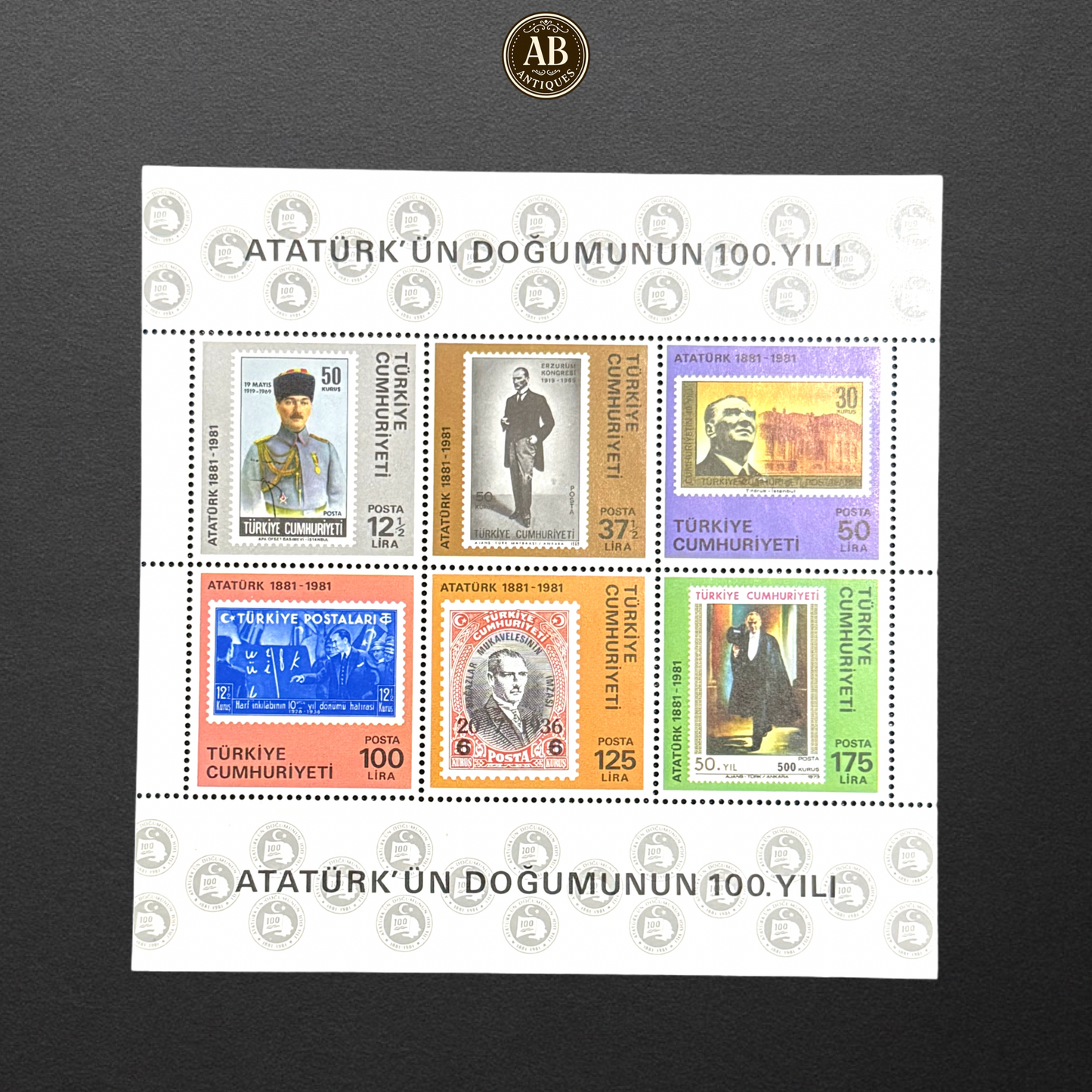 Turkey – Centenary of Atatürk’s Birth (1881–1981) Commemorative Stamp Sheet (MINT CONDITION)