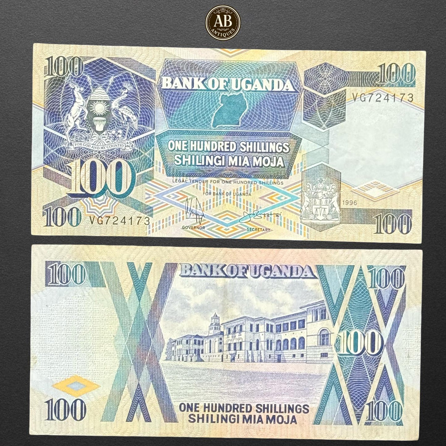 Uganda – 100 Shillings Banknote (1996 Issue, Bank of Uganda)