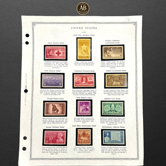 الولايات المتحدة – الإصدارات التذكارية للطوابع (1948)
