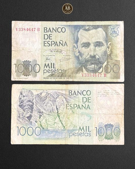 Spain – 1000 Pesetas Banknote (Banco de España, 1979, Featuring Benito Pérez Galdós) CIRCULATED