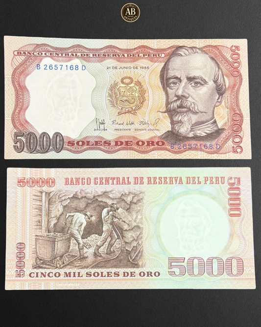 Peru – 5000 Soles de Oro Banknote (1985)